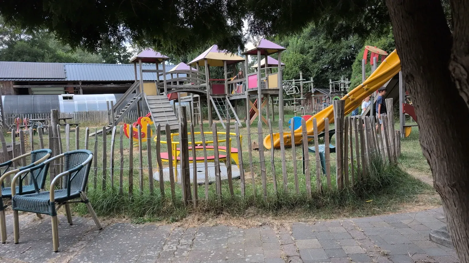 Family playground at the Ferme de la Planche